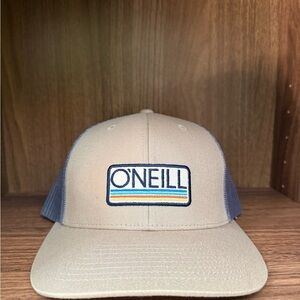 O'Neill Tan and Grey Logo Trucker Hat